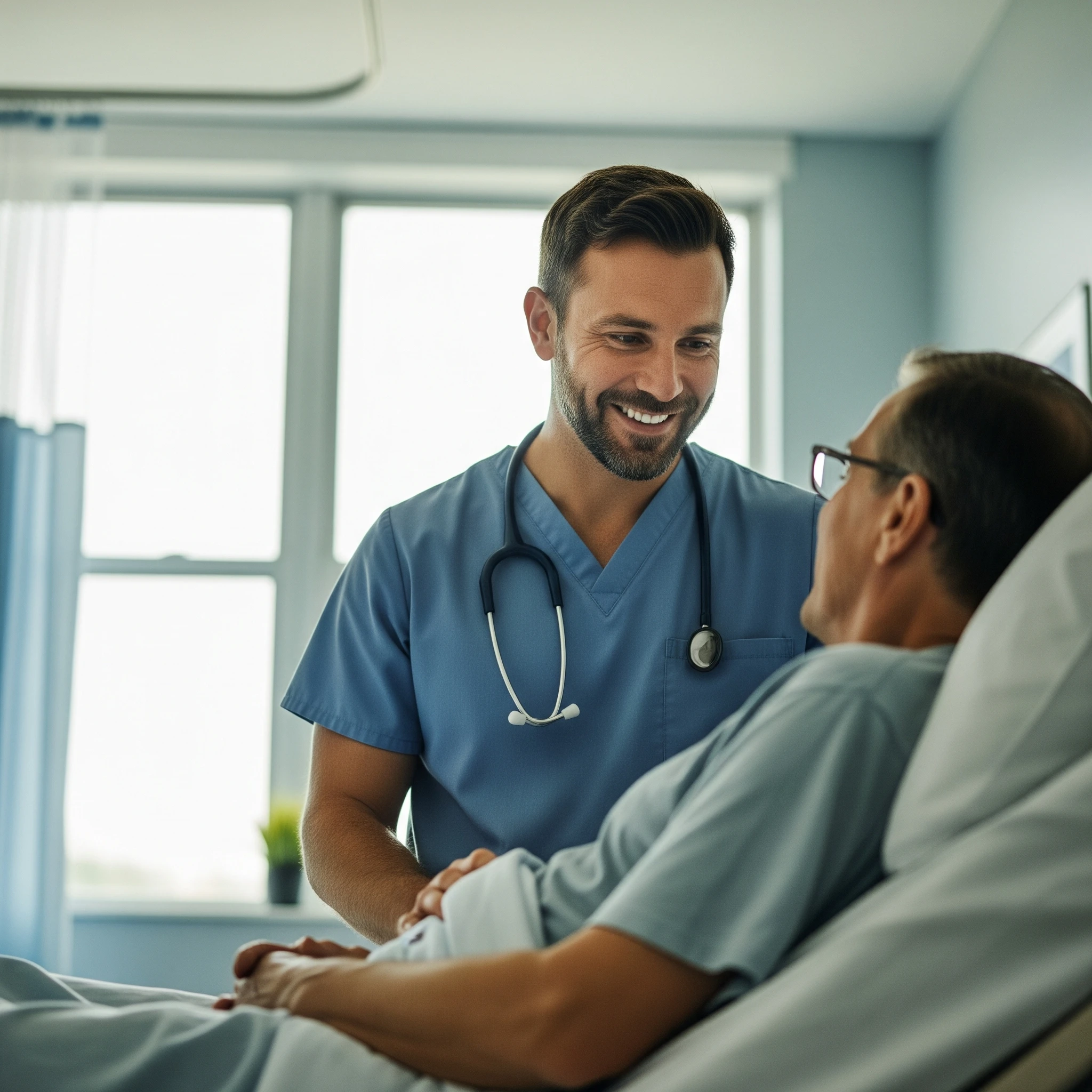 Healthcare provider engaging with a patient